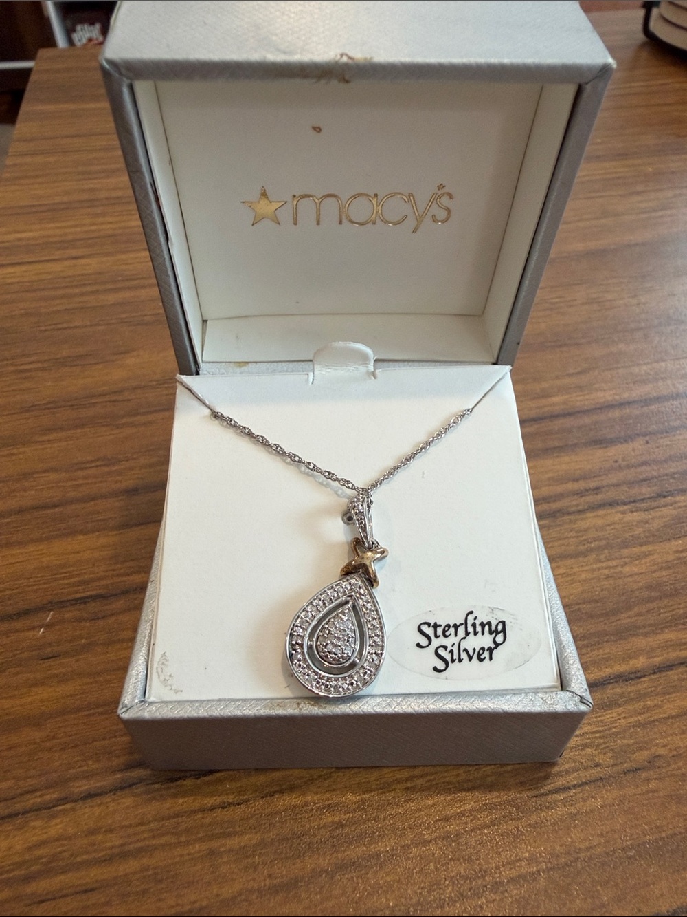 Macy’s Sterling silver & Diamond pendant